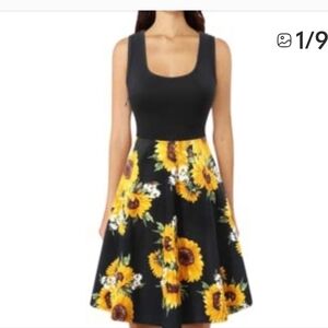 NEW Vetior Kira Sunflower A Line Dress   Size XXL